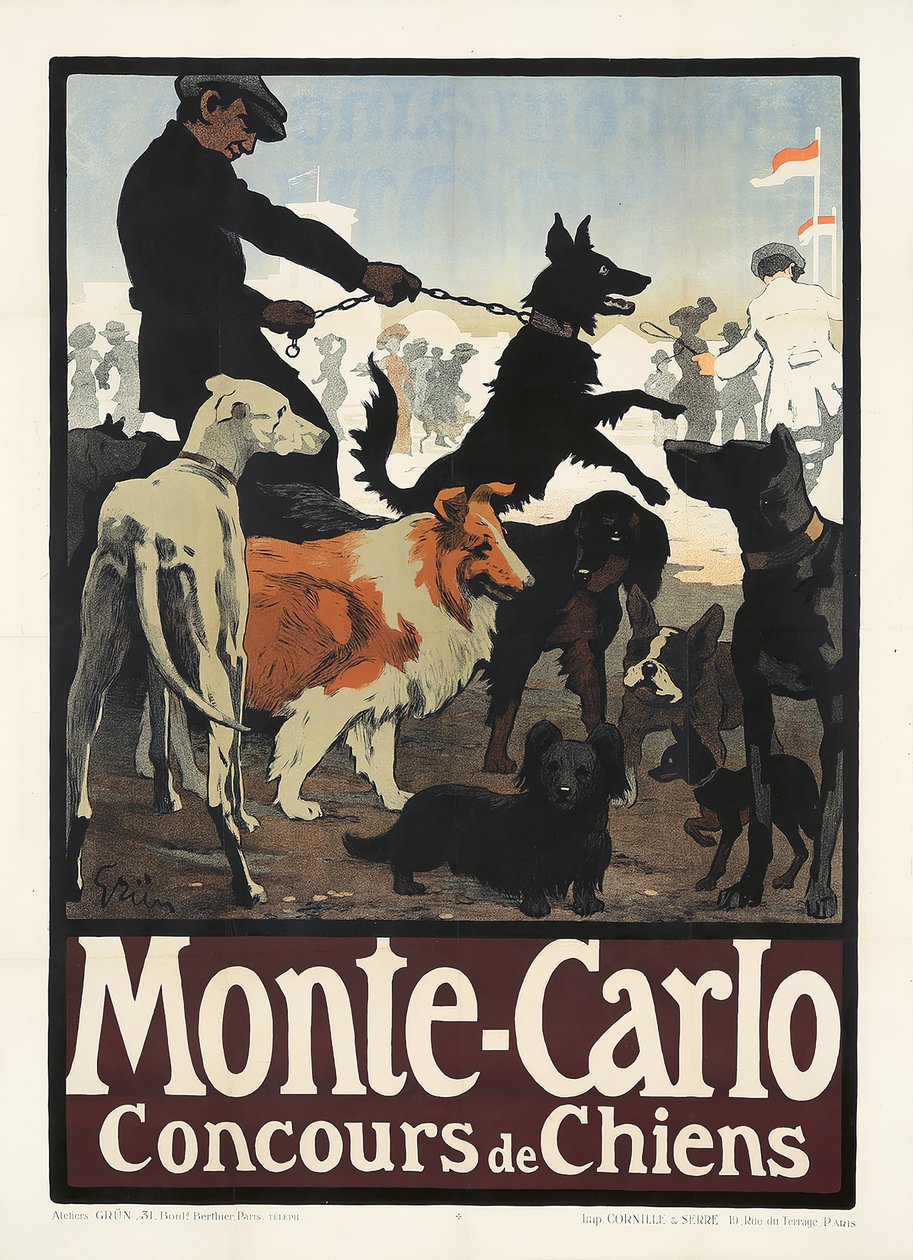 Monte Carlo, Hundekonkurrence, 1900-tallet. af Jules Alexandre Grün