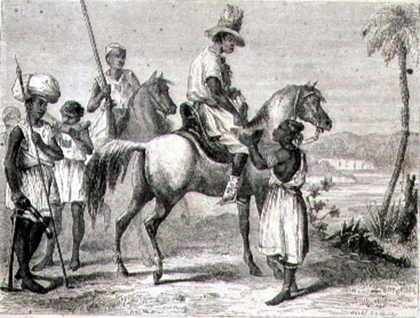Peul og Malinke indianere i Senegal af Jules Antoine (after) Duvaux