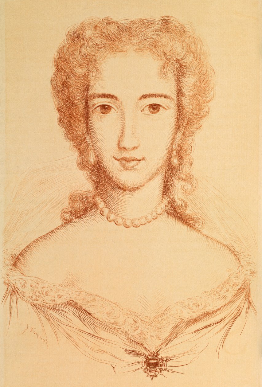 Portræt af Armande Bejart af Jules Armand Hanriot