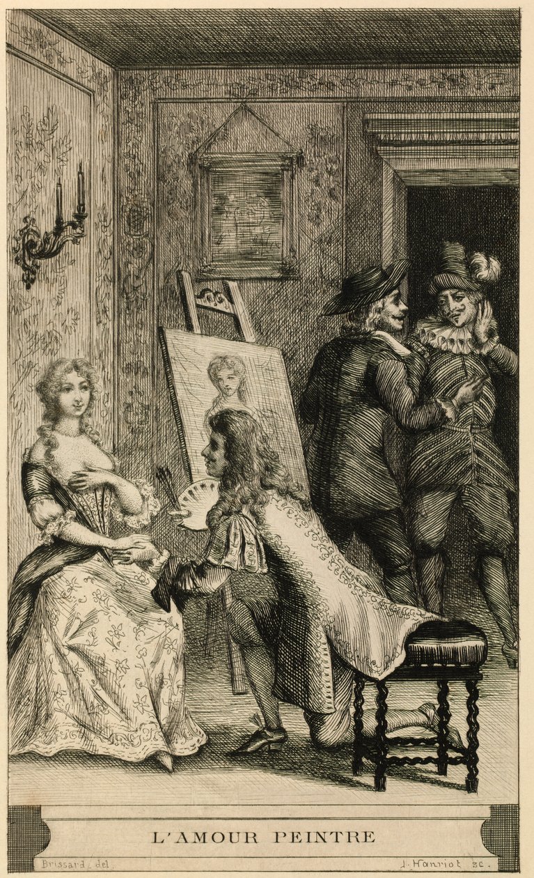 Scene af kærlighedsmaler af Jules Armand Hanriot