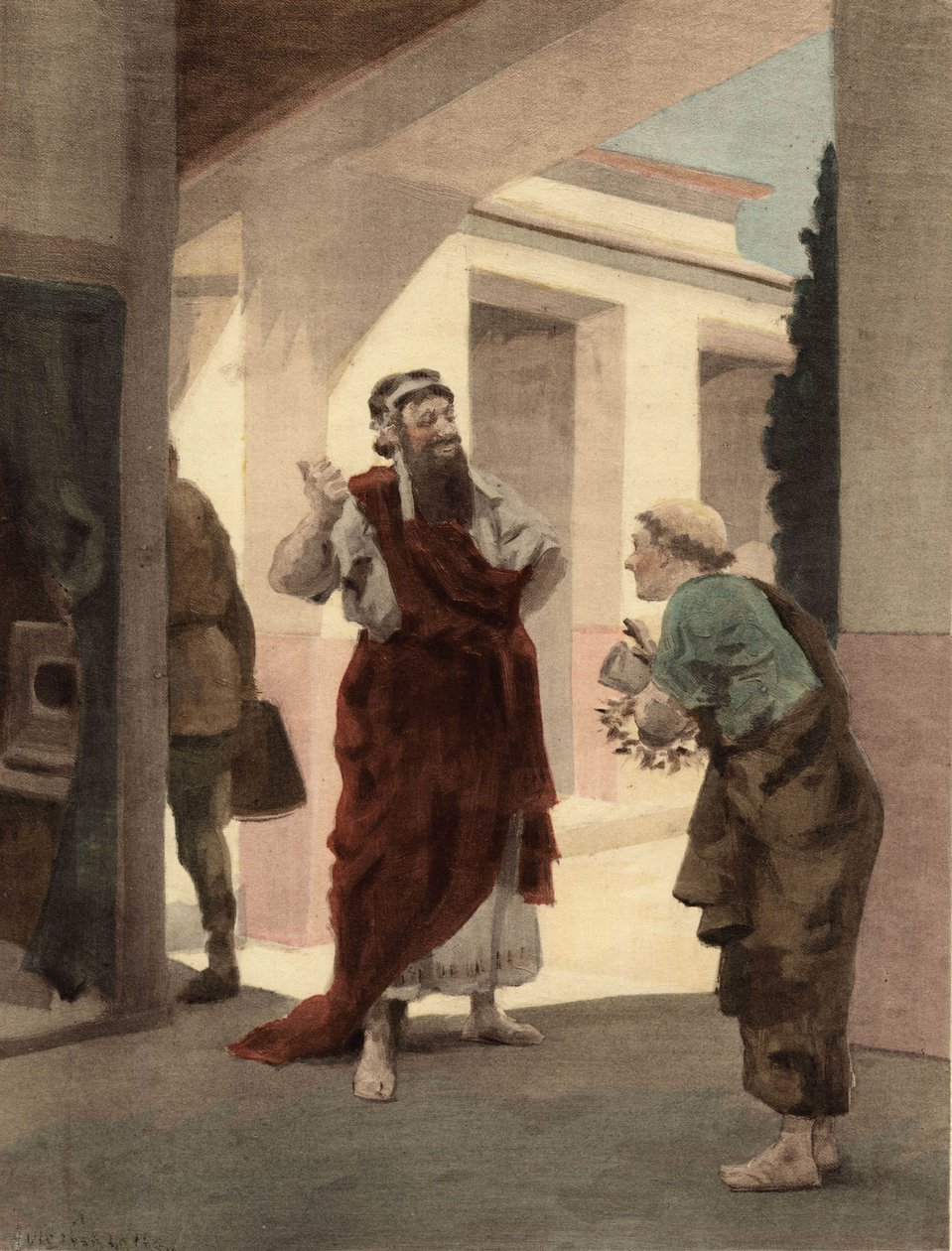 Kong Antigonos taler med Hermodot. Pantagruel. Illustration af Jules Garnier. I "Rabelais og Jules Garniers værker". af Jules Arsene Garnier