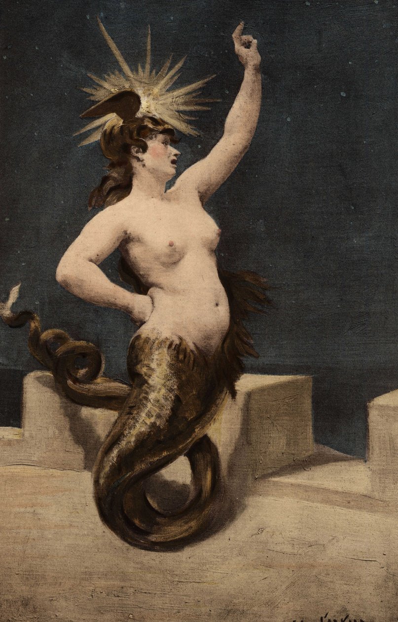 Melusine-gebyret. Pantagruel. Illustration af Jules Garnier. I "Rabelais og Jules Garniers værker". af Jules Arsene Garnier