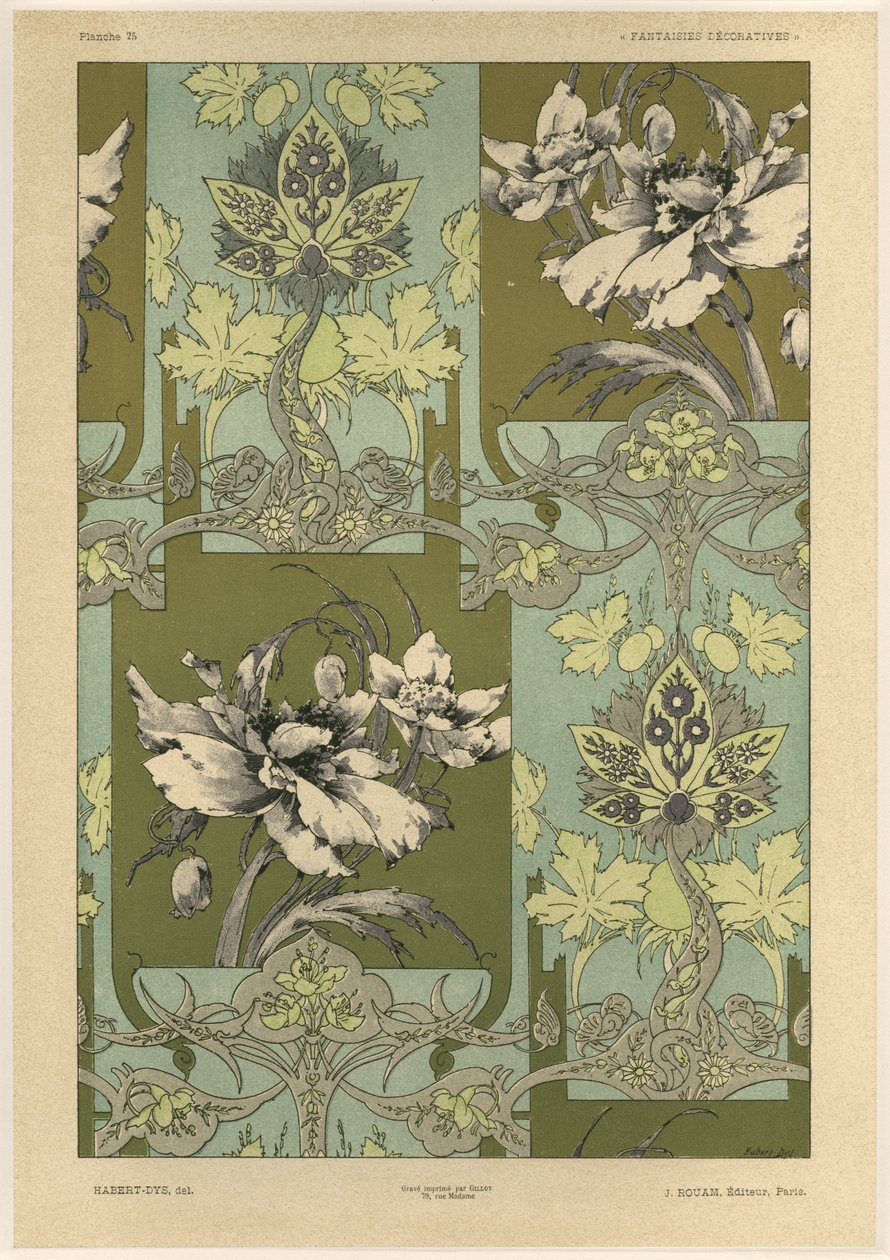 Blomster, tallerken 25 fra 