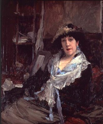 Portræt af Madame Jeanne Samary (olie på lærred) af Jules Bastien Lepage