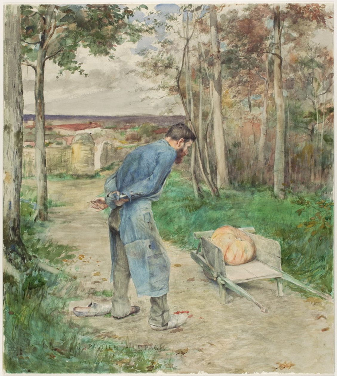Agernet og græskarret af Jules Bastien Lepage