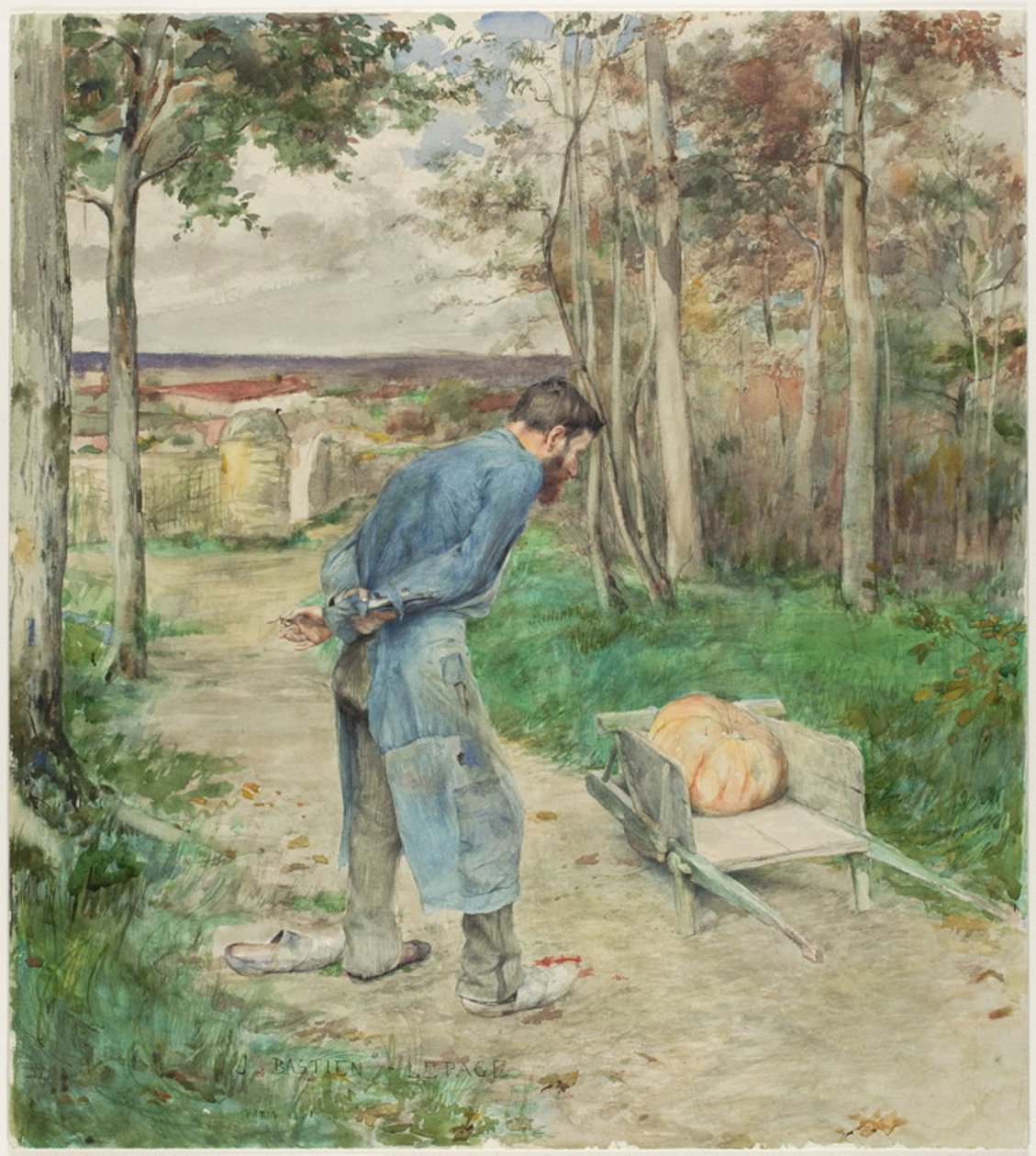 Agernet og græskarret af Jules Bastien Lepage