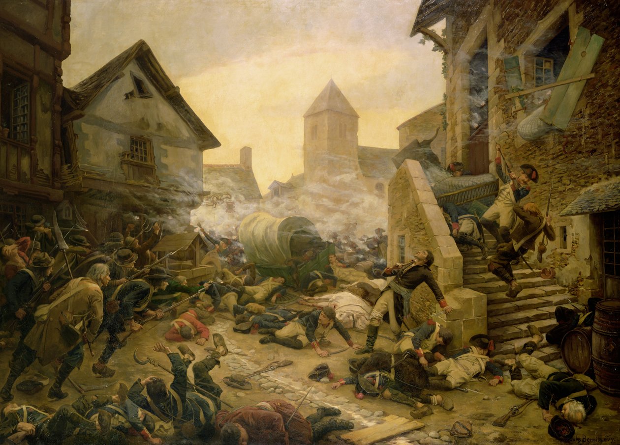 Kamp ved Cholet, eller General Moulins selvmord i 1794 af Jules Benoit Levy