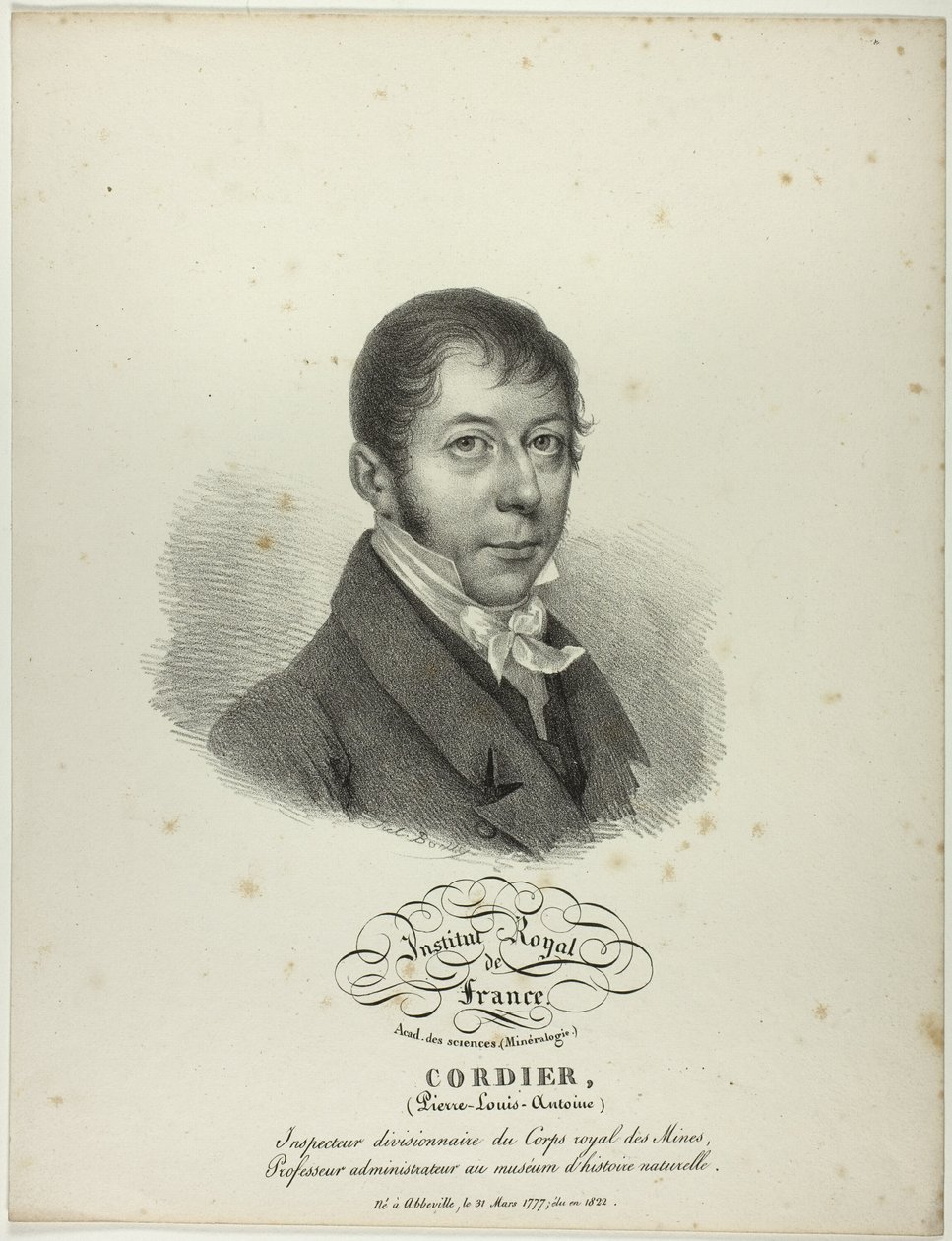 Portræt af Pierre-Louis-Antoine Cordier af Jules Boilly