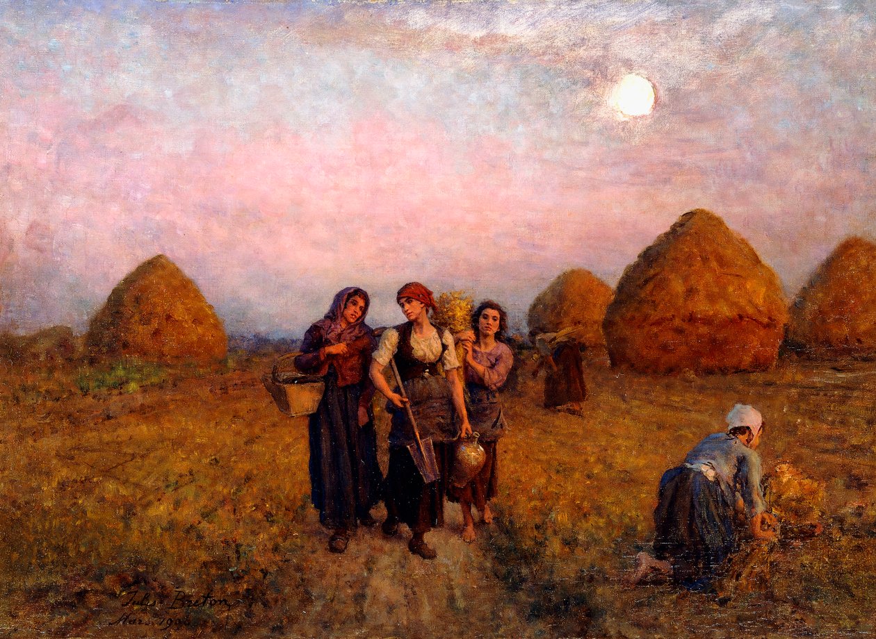 Dawn labour, 1900 af Jules Breton