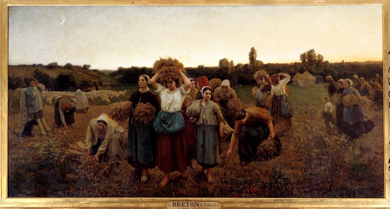 Le rappel des glaneuses Maleri af Jules Breton (1827-1906) 1859 Søn. 0,9x1,76 m Paris, musee d