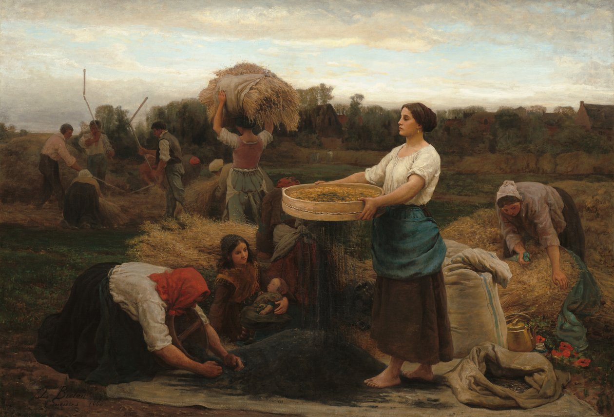 Colza høster raps, 1860. af Jules Breton