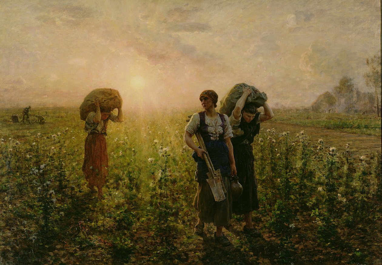 Arbejdsdagens afslutning, 1886-87 af Jules Breton