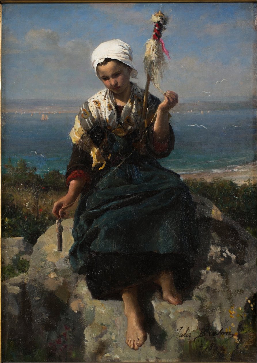 Hørspinderen af Jules Breton