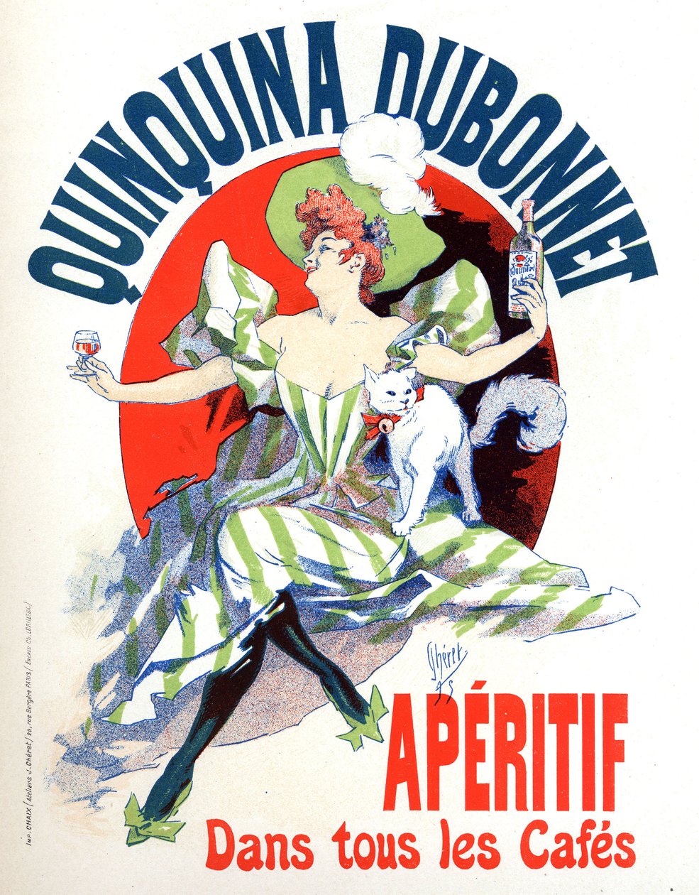 Annoncering for Quinquina Dubonnet aperitif af Jules Cheret