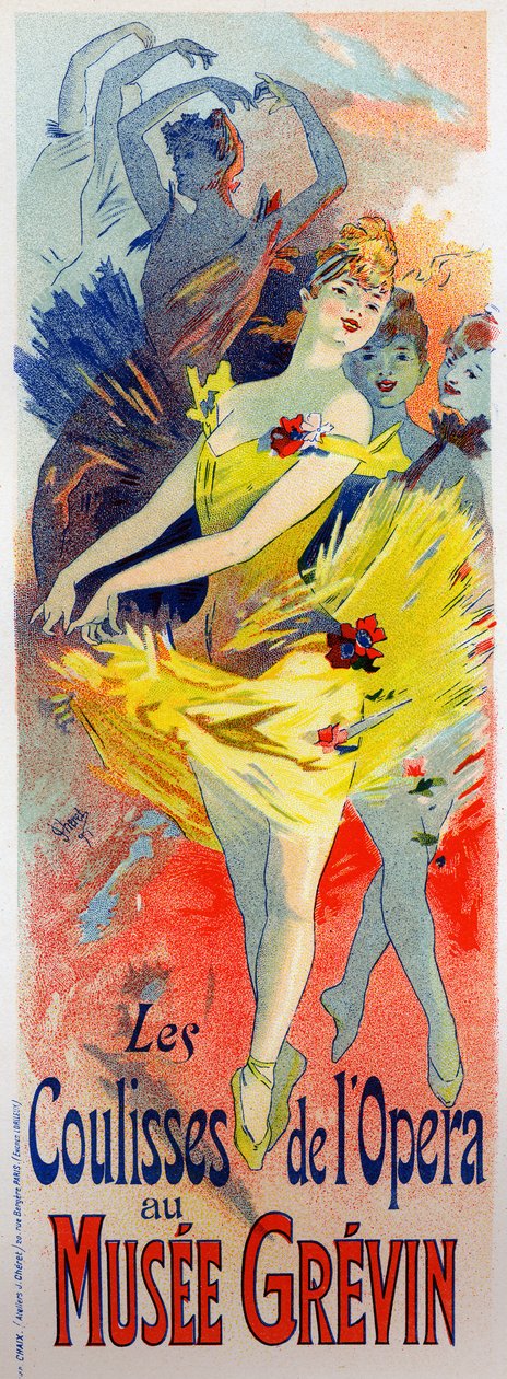 Kunst. Underholdning. Dansere ved Operaen i Paris. Plakat af Jules Cheret, Frankrig af Jules Cheret
