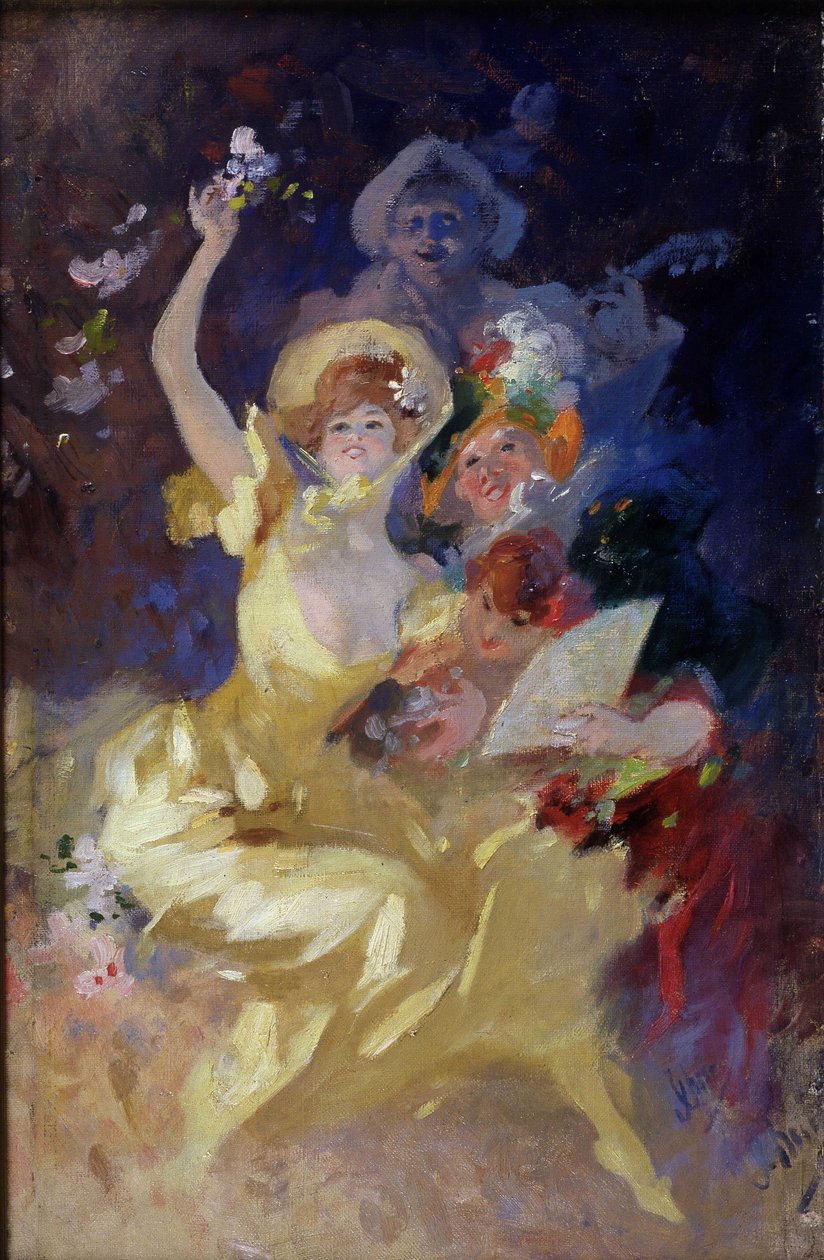 Ved ballet (olie på lærred) af Jules Cheret