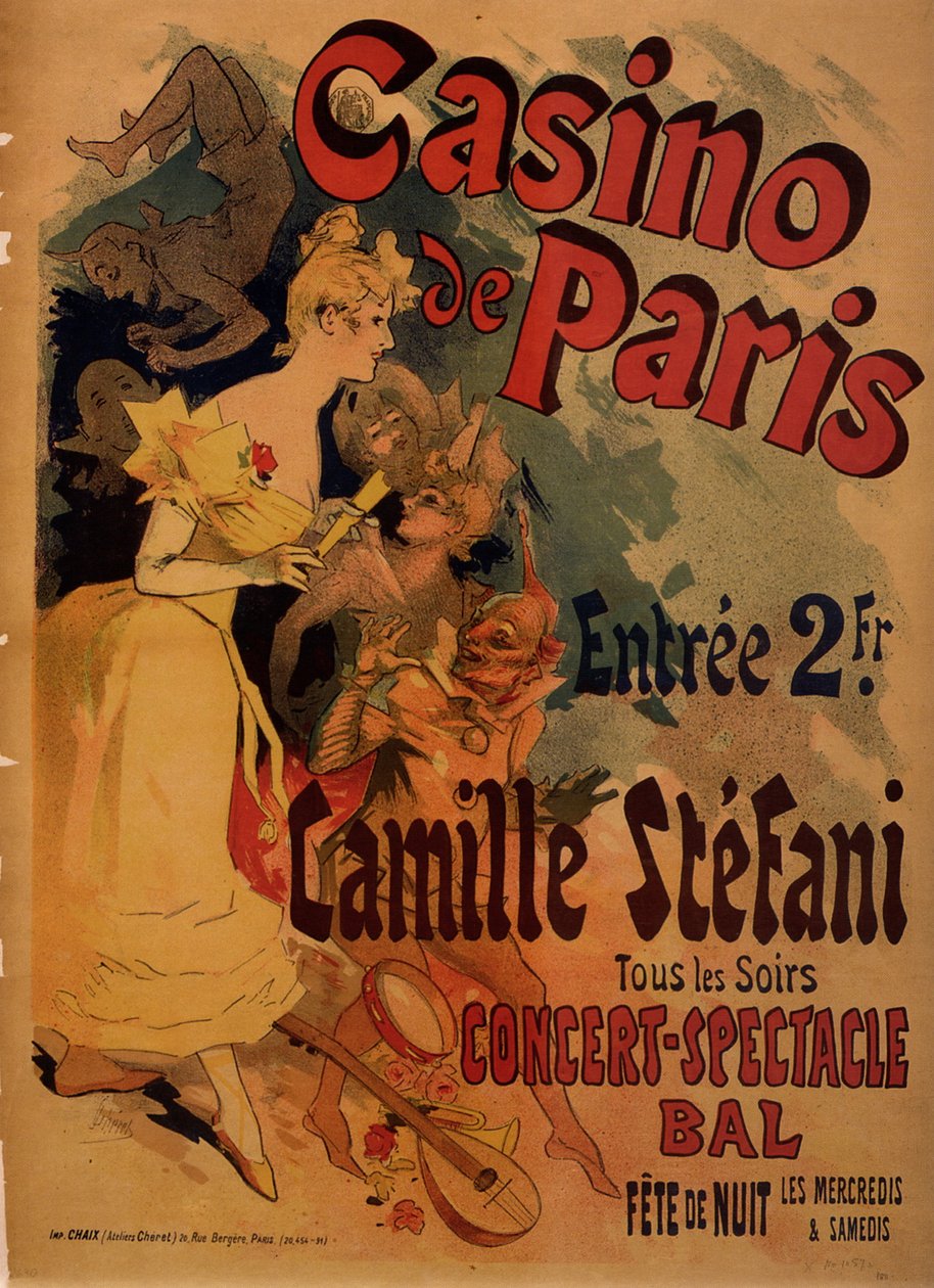 Casino i Paris; Camille Stefani af Jules Cheret