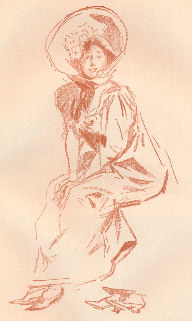 Tegning i Sanguine, c1900 1903-1904 af Jules Cheret