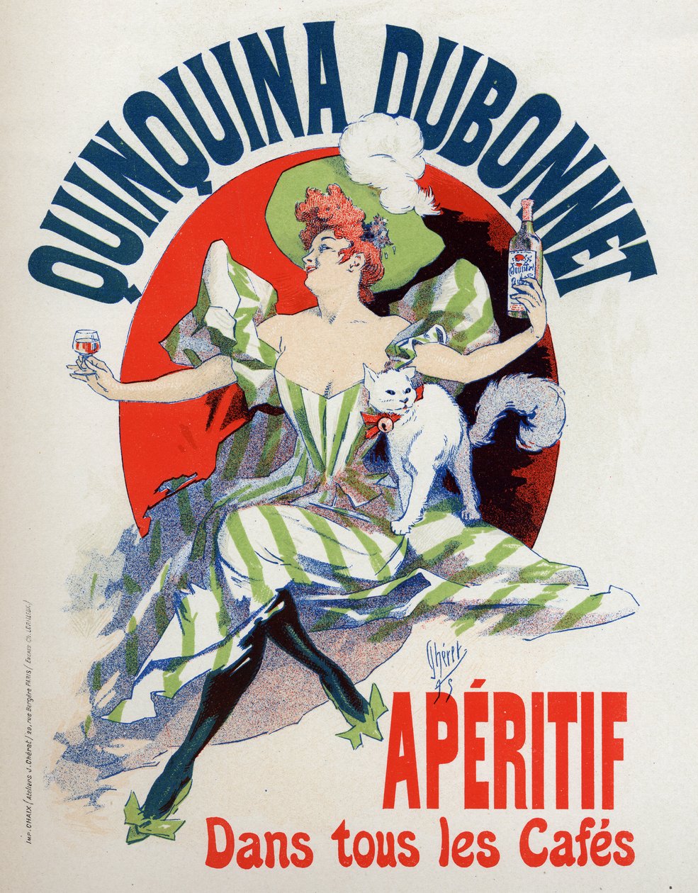 Mad og drikke. Quinquina Dubonnet aperitif. Plakat af Jules Cheret, Frankrig af Jules Cheret