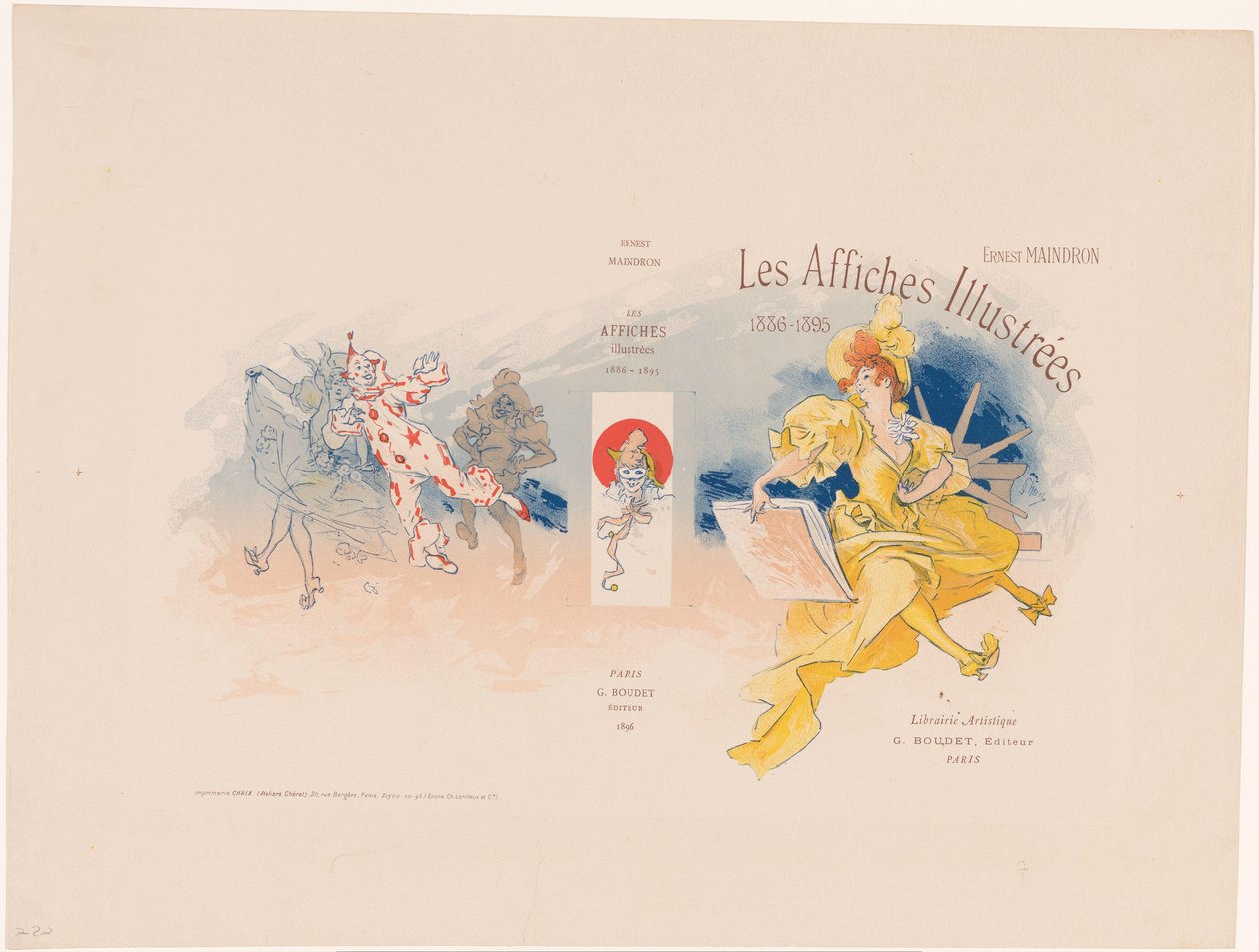 Omslag voor Illustrerede plakater af Ernest Maindron af Jules Cheret
