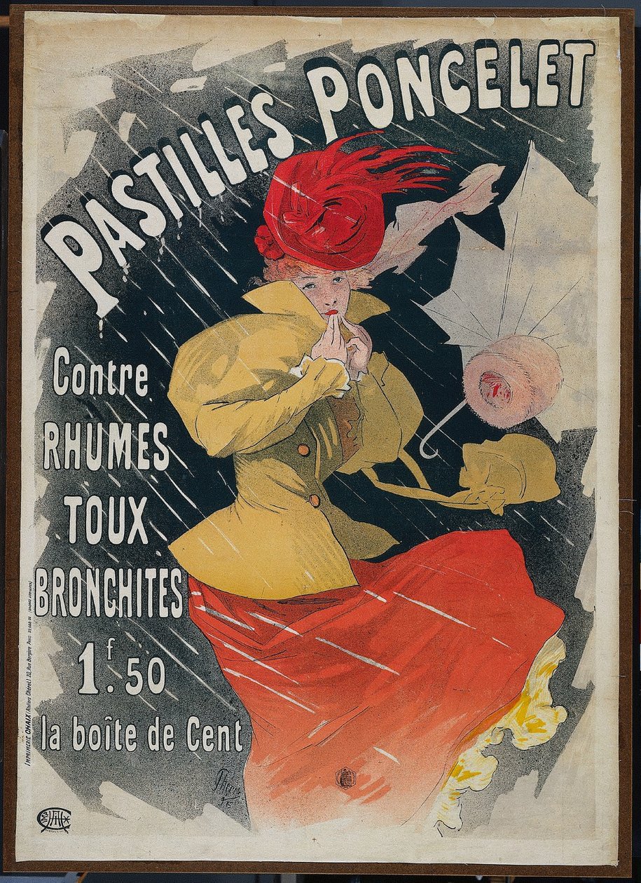 Poncelet pastiller, 1896. af Jules Cheret