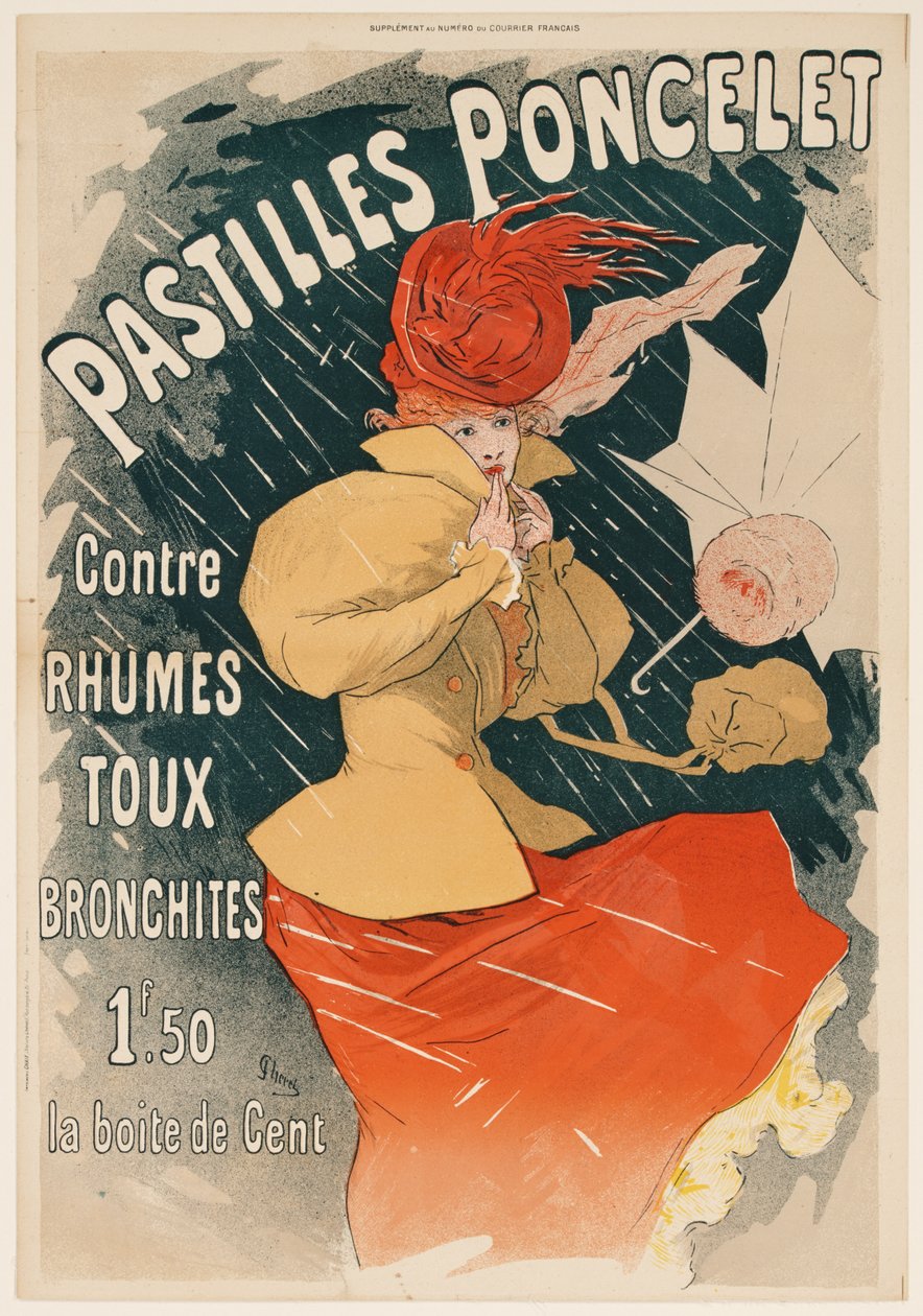 Poncelet-pastiller (Pastilles Poncelet) af Jules Cheret