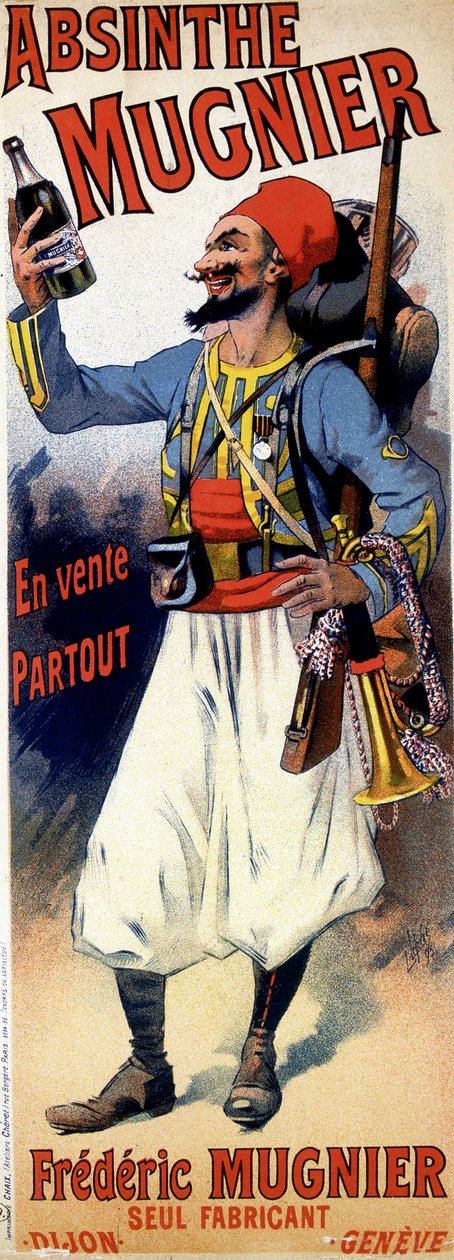 Plakat for absint Mugnier - af Jules Cheret af Jules Cheret