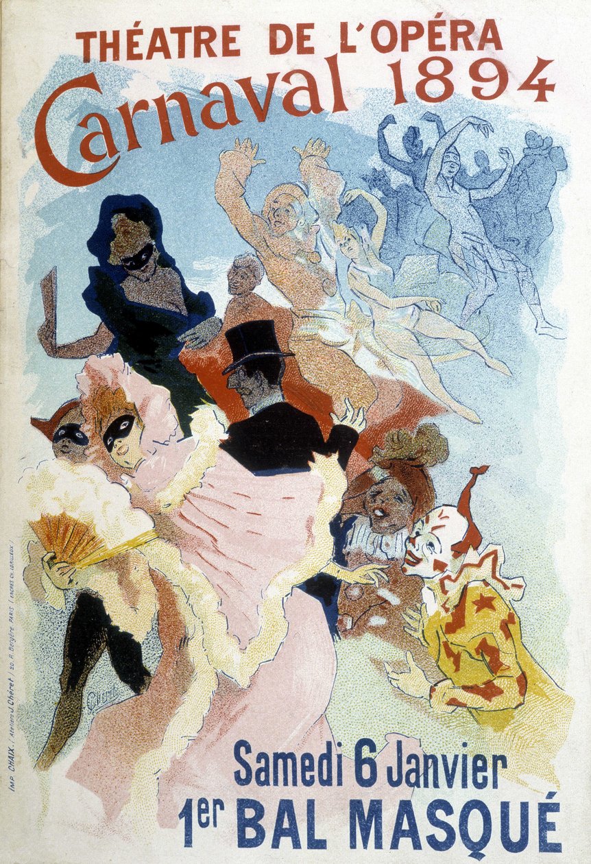 Plakat af Cherret til karnevalet i 1894 i Theatre de l