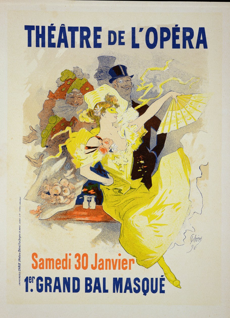 Reproduktion af en plakat, der reklamerer for den første 
