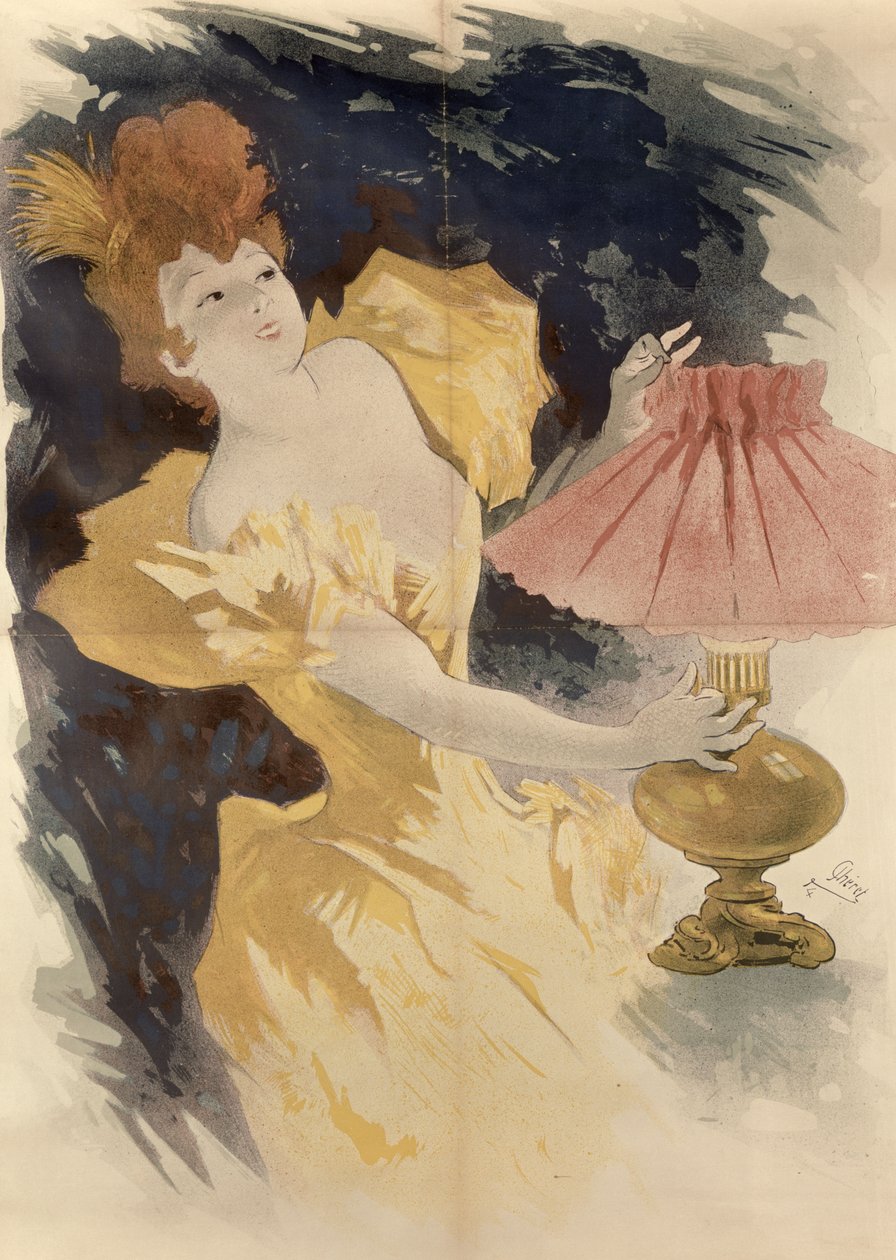 Saxoleine (annonce for lampeolie), Frankrig 1890