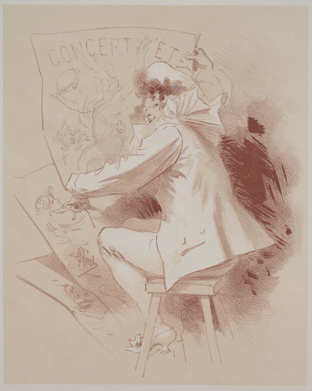 Sommerkoncert, ca. 1895-1900. af Jules Cheret