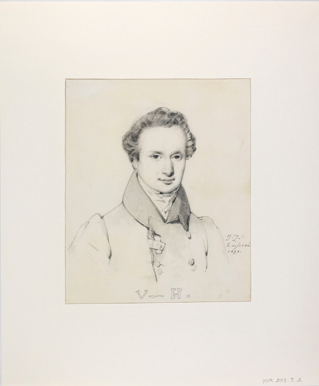 Portræt af Victor Hugo 1802-1885, 1830. af Jules Claude Ziegler