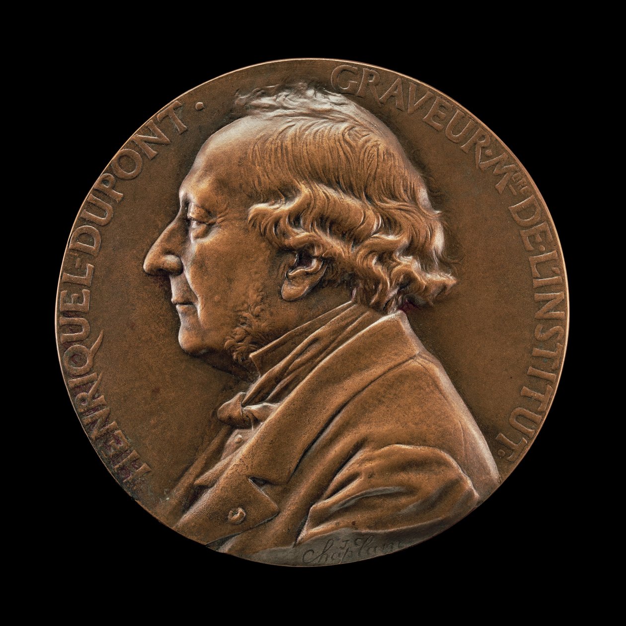 Henriquel Dupont, 1797-1892, tegner og gravør, ca. 18701892. af Jules Clement Chaplain