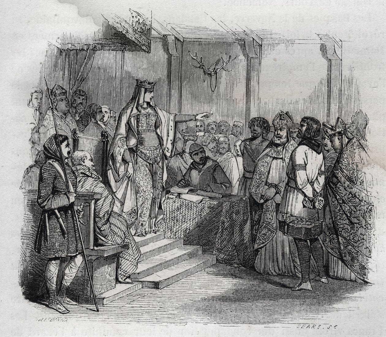 Ermengarde de Hesbaye (778-818) (Hermengarde af Hesbaye) fik Bernard d
