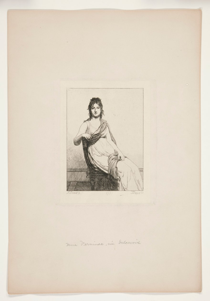 Mme Verninac, n?e Delacroix af Jules David
