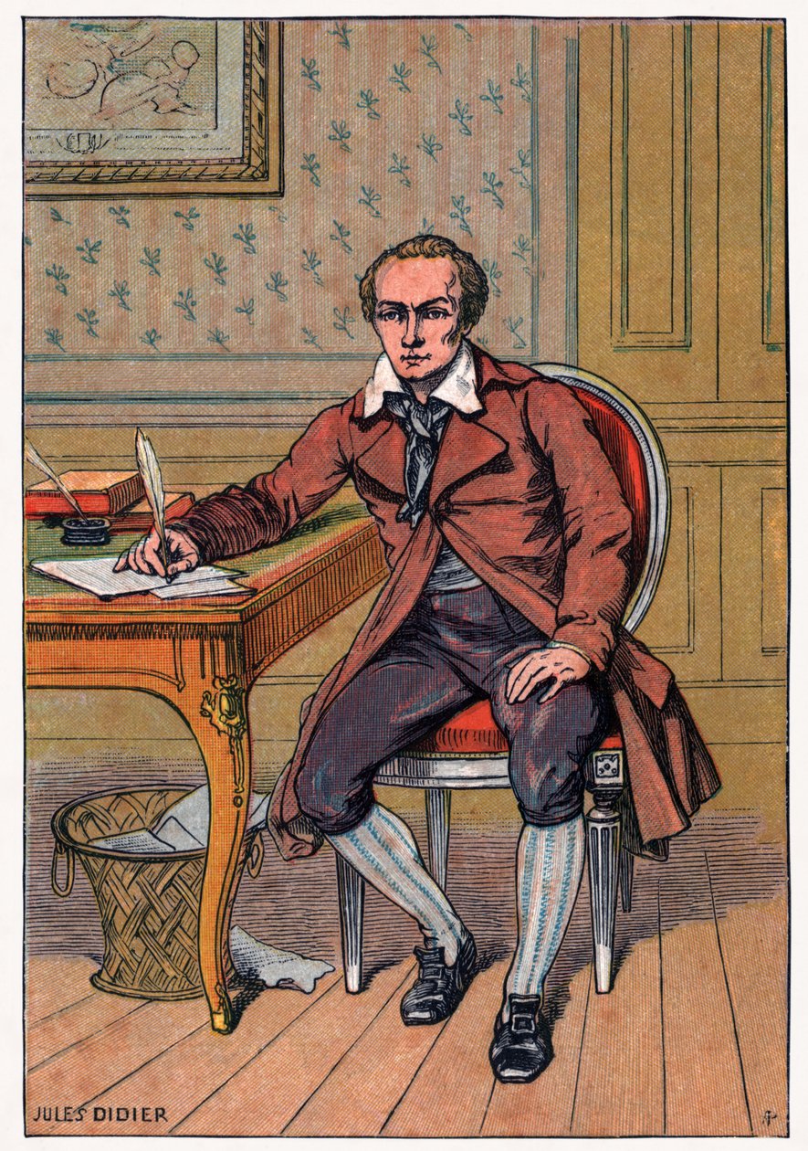 Andre Chenier, ca. 1900 (gravering) af Jules Didier