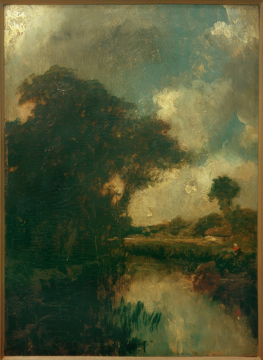 Flodlandskab af Jules Dupré