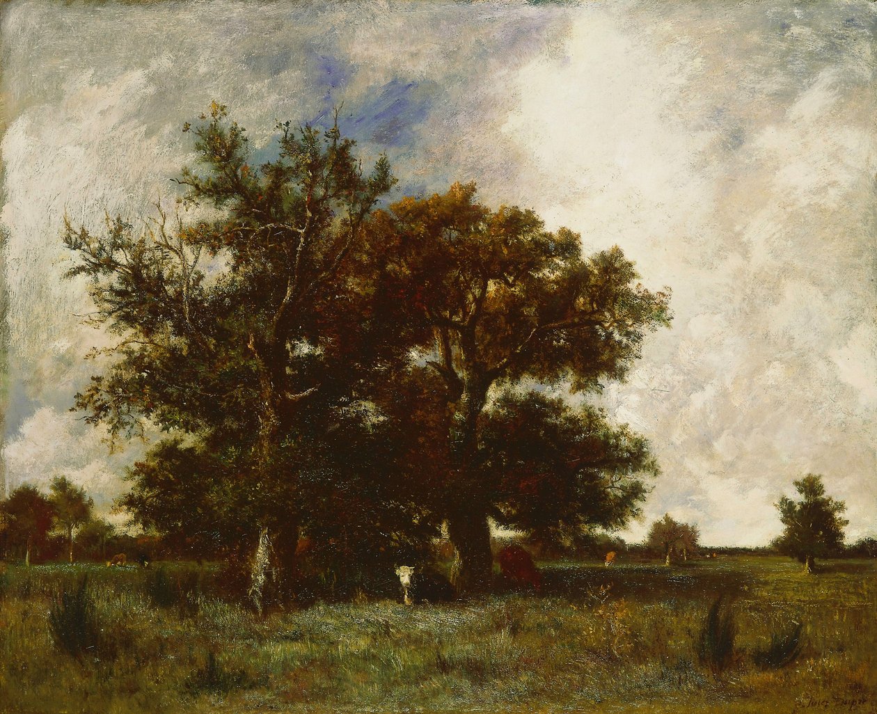 Fontainebleau Oaks af Jules Dupré