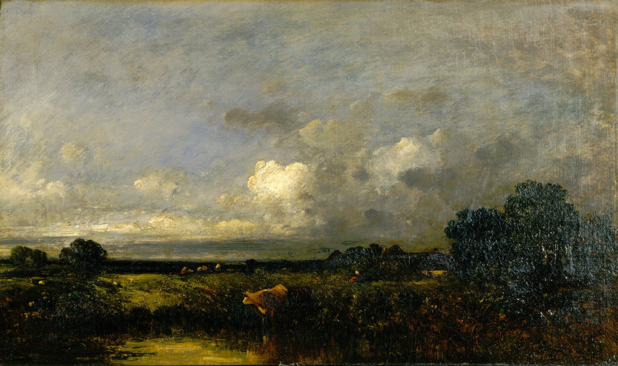 Landskab med ko af Jules Dupré