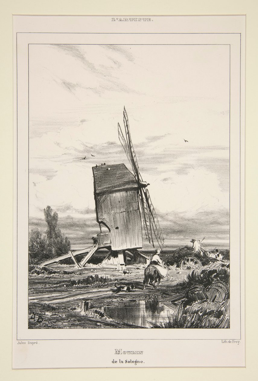 Sologne Mølle af Jules Dupré