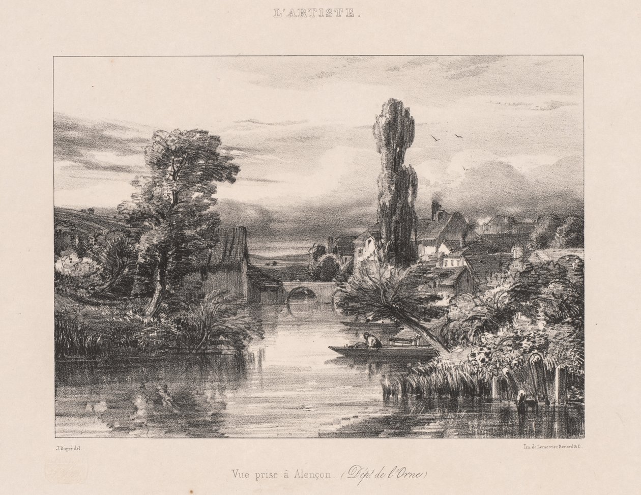 Udsigt taget ved Alençon af Jules Dupré