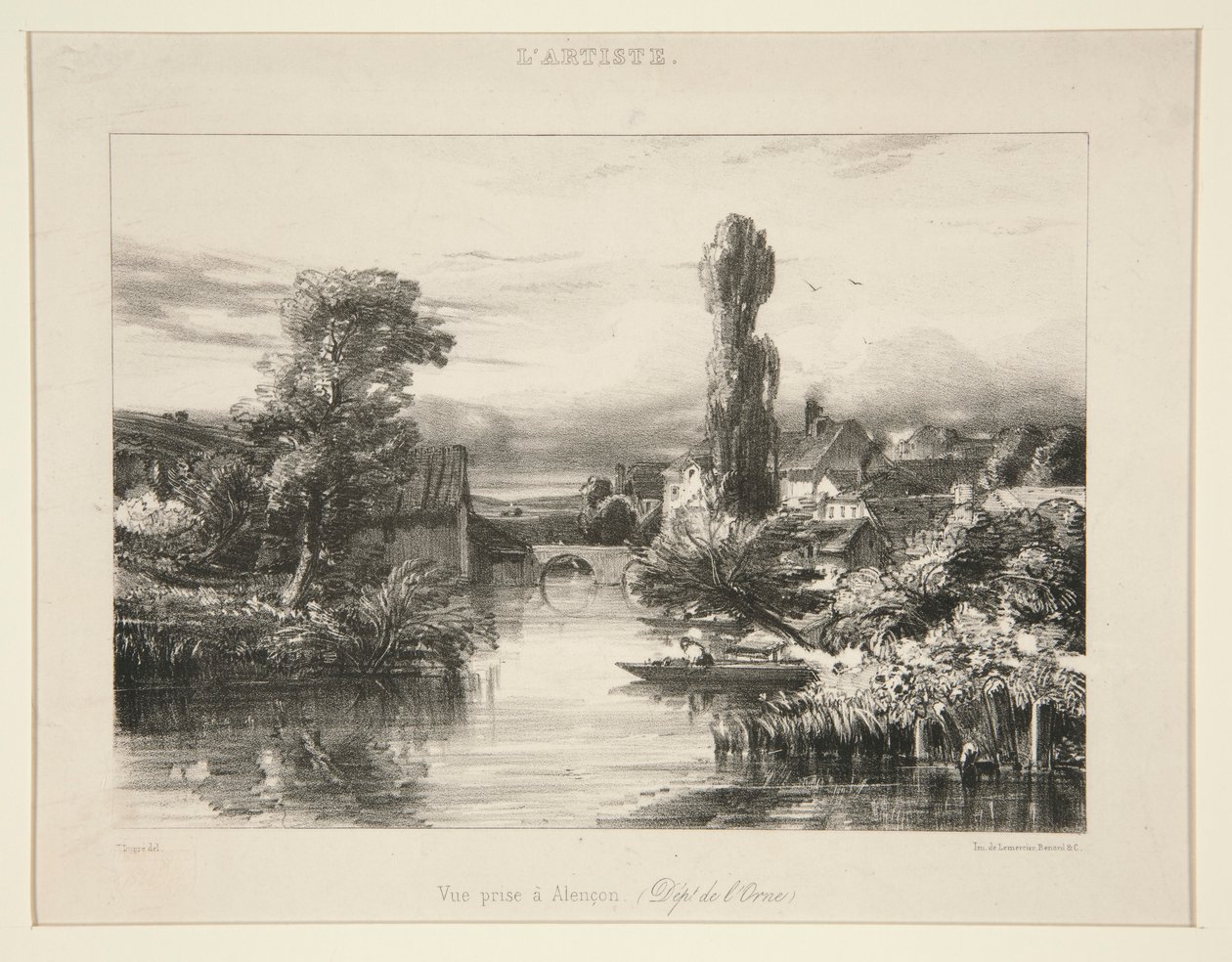 Vue Prize a Alencon ; fra L af Jules Dupré