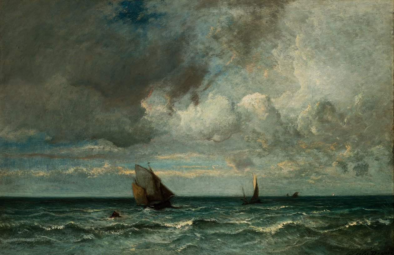 Gøer på flugt før stormen af Jules Dupré