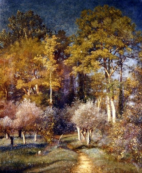 I et hjørne af skoven (olie på lærred) af Jules Dupré