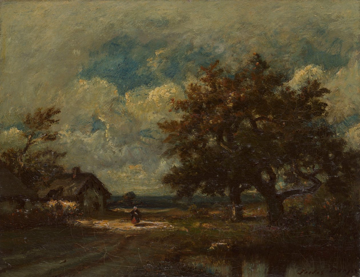 Sommerhuset ved vejkanten, Stormy Sky af Jules Dupré
