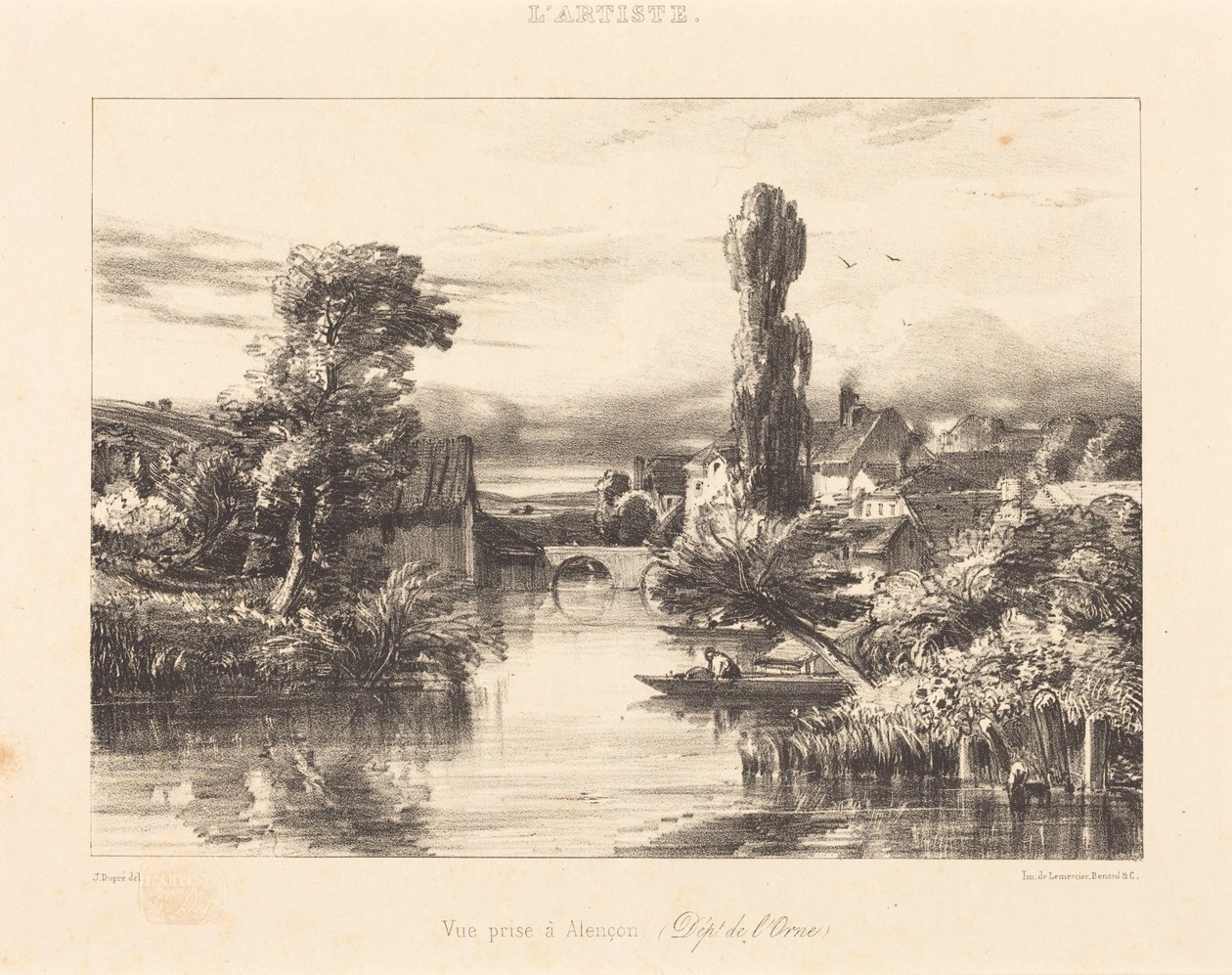 Udsigt over Alençon af Jules Dupré