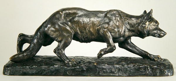 Krøjende ulv (bronze) af Jules Edmond Masson
