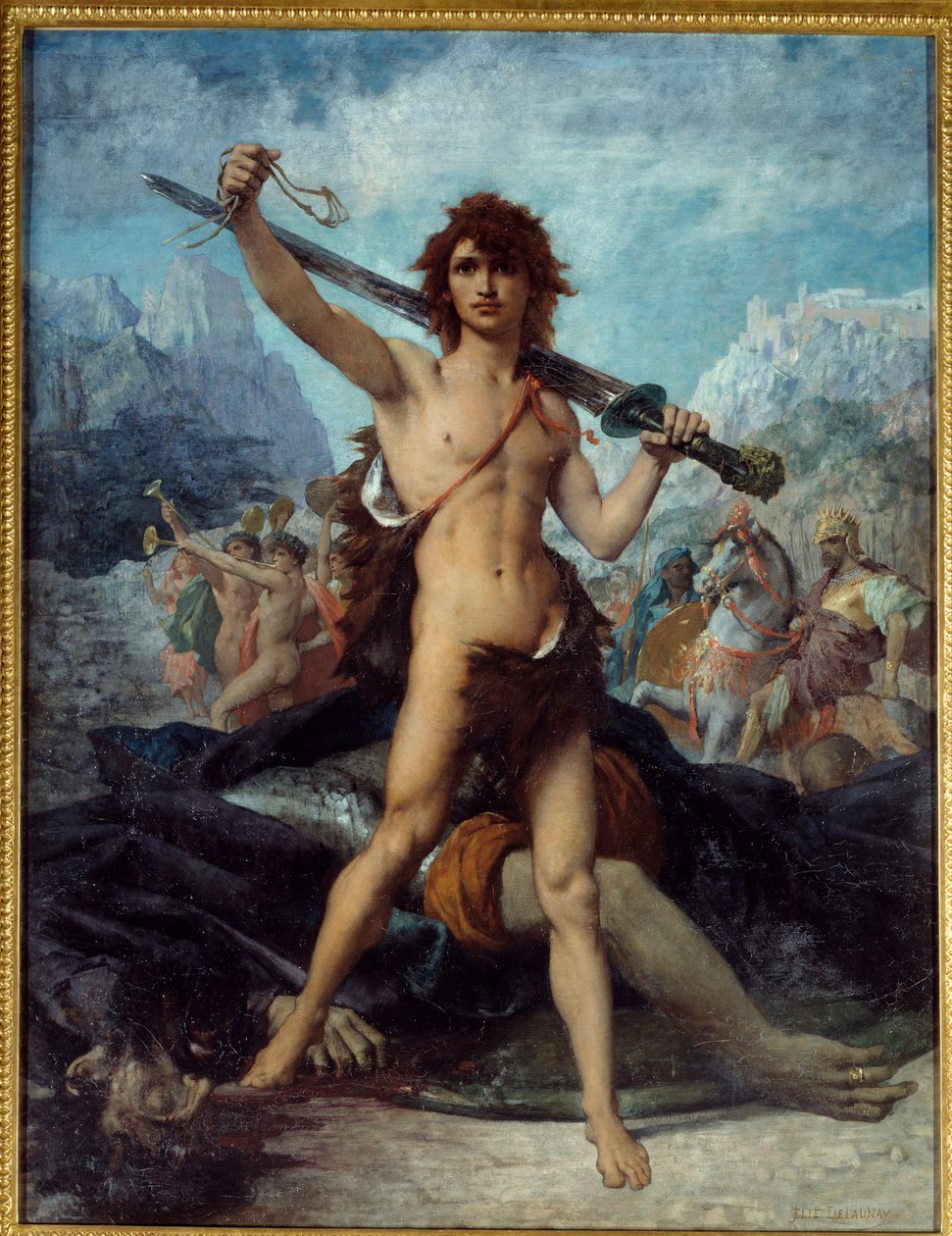 David triumferende. Maleri af Jules Elie Delaunay (1828 - 1891) af Jules Elie Delaunay