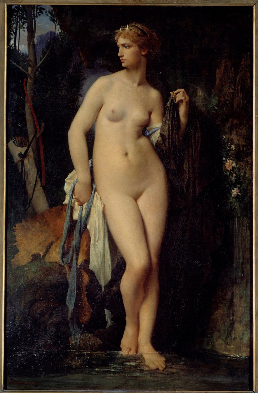 Diane Maleri af Jules Elie Delaunay (1828-1891) 1872 Søn. 1,47x0,94 m Paris, musee d