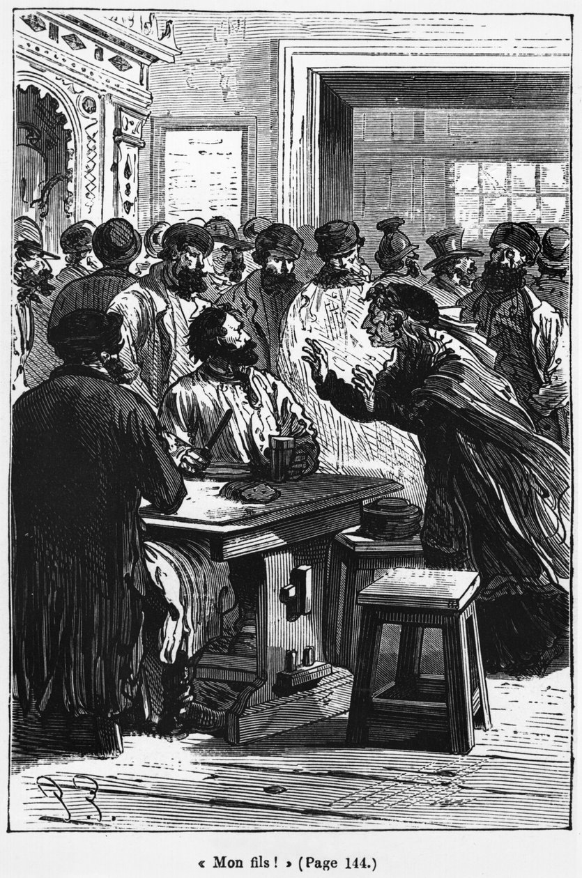 Min søn! illustration fra "Michel Strogoff" af Jules Verne (1828-1905), graveret af Charles Barbant (død 1922) Paris, Hetzel af Jules Ferat